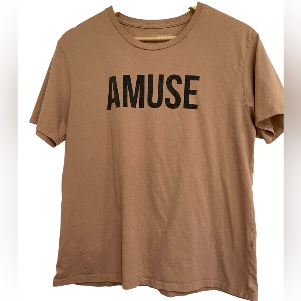 Amuse Society Graphic Tee women’s sz S muted pink